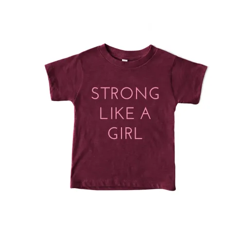 Holland Ave Strong Like a Girl Kids T Shirt