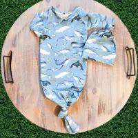 Tiny Toes Baby Co Knotted Gown-Under the Sea