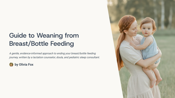 Guide to Weaning from Breast/Bottle Feeding - By: Olivia Fox - Digital Download