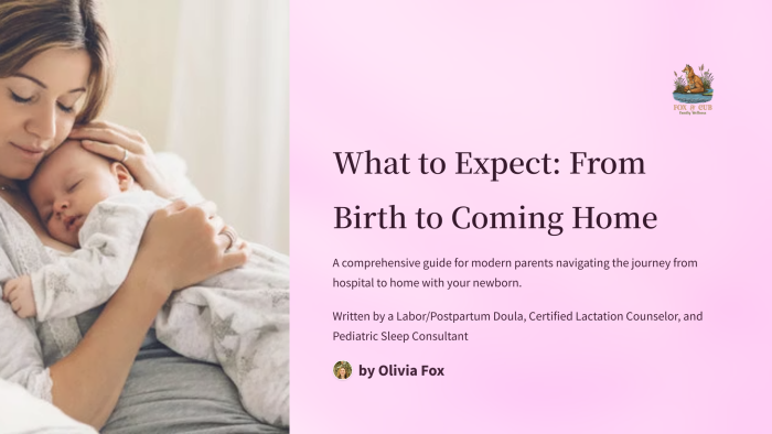 What to Expect: From Birth to Coming Home - By: Olivia Fox - Digital Download