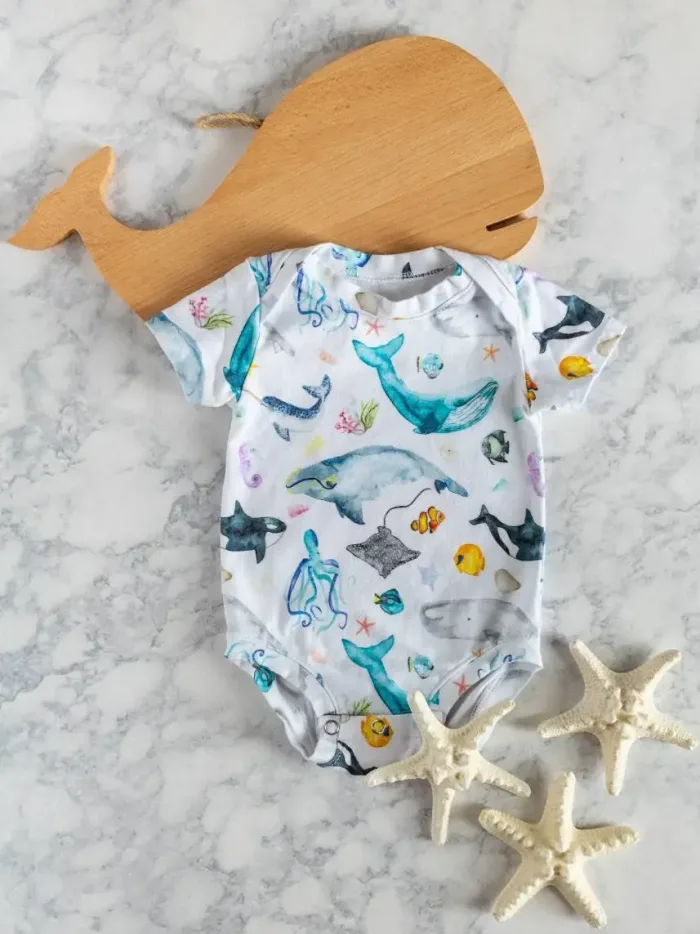 Small Blessings Design Sea Life Infant Bodysuit