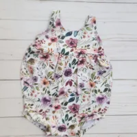 Small Blessings Design Floral Bubble Romper - 3 month