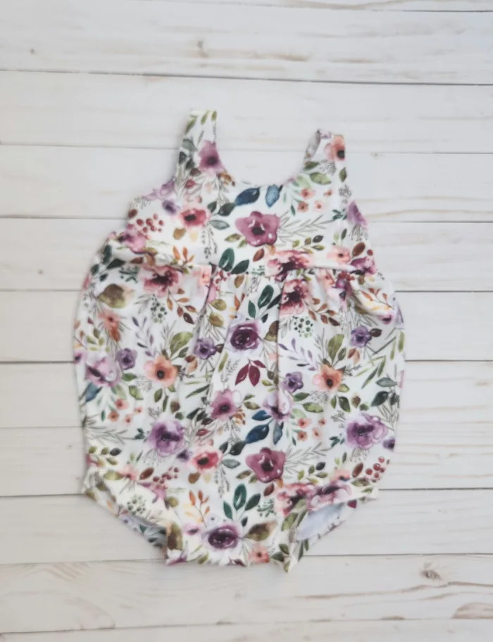Small Blessings Design Floral Bubble Romper