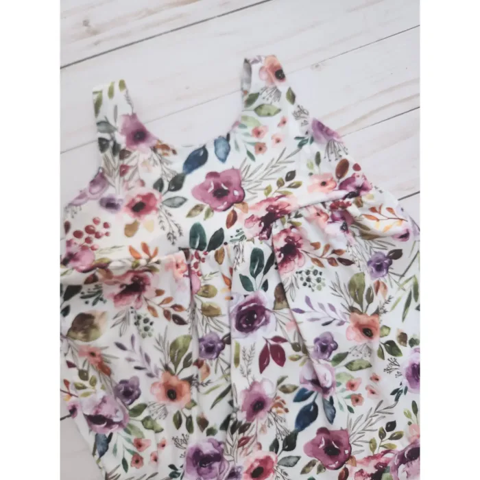 Small Blessings Design Floral Bubble Romper - Image 2