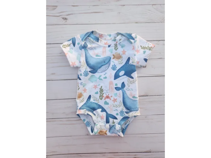 Small Blessings Design Whale Infant Bodysuit