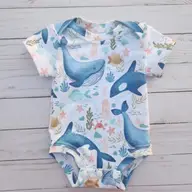 Small Blessings Design Whale Infant Bodysuit - Newborn