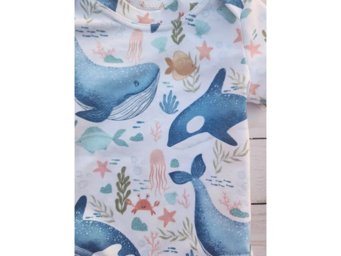 Small Blessings Design Whale Infant Bodysuit - Image 2