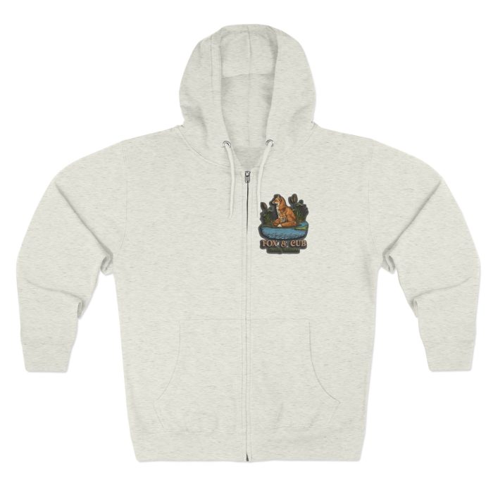 Adventurous Fox & Cub Zip Hoodie, Cozy Unisex Sweatshirt - Image 13