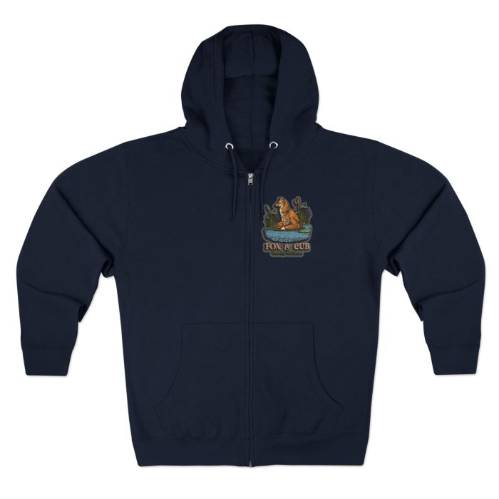 Adventurous Fox & Cub Zip Hoodie, Cozy Unisex Sweatshirt - Image 21