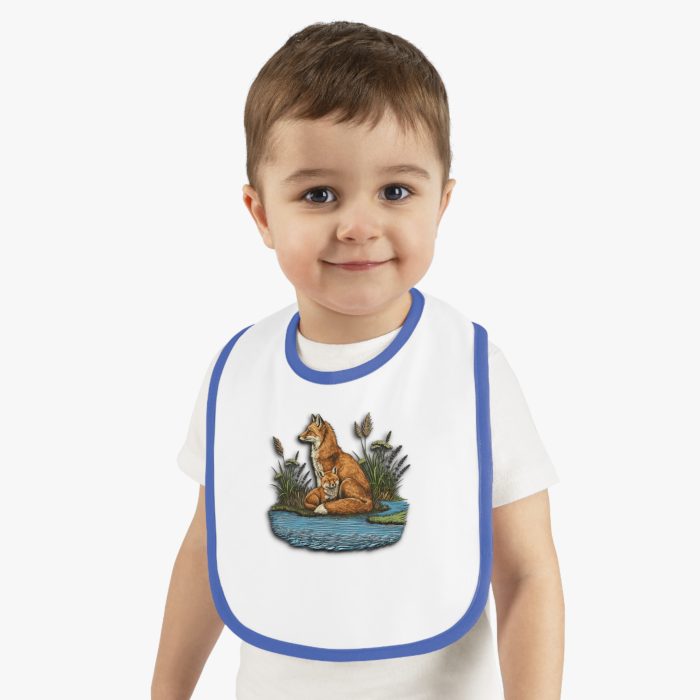 Baby Contrast Trim Jersey Bib - Image 2