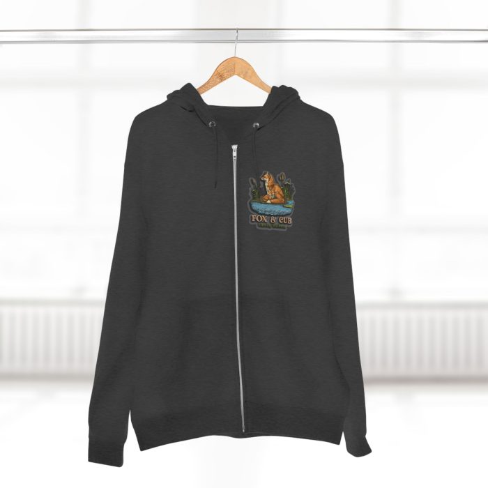 Adventurous Fox & Cub Zip Hoodie, Cozy Unisex Sweatshirt - Image 8