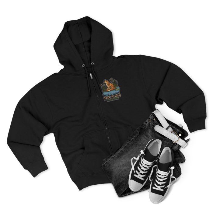 Adventurous Fox & Cub Zip Hoodie, Cozy Unisex Sweatshirt - Image 11