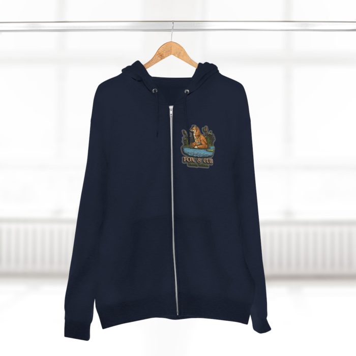 Adventurous Fox & Cub Zip Hoodie, Cozy Unisex Sweatshirt - Image 24