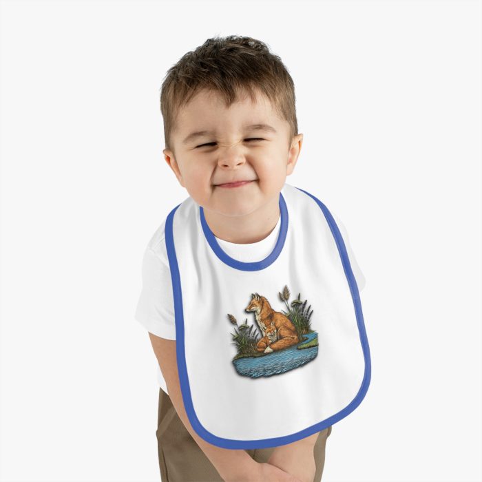 Baby Contrast Trim Jersey Bib - Image 3