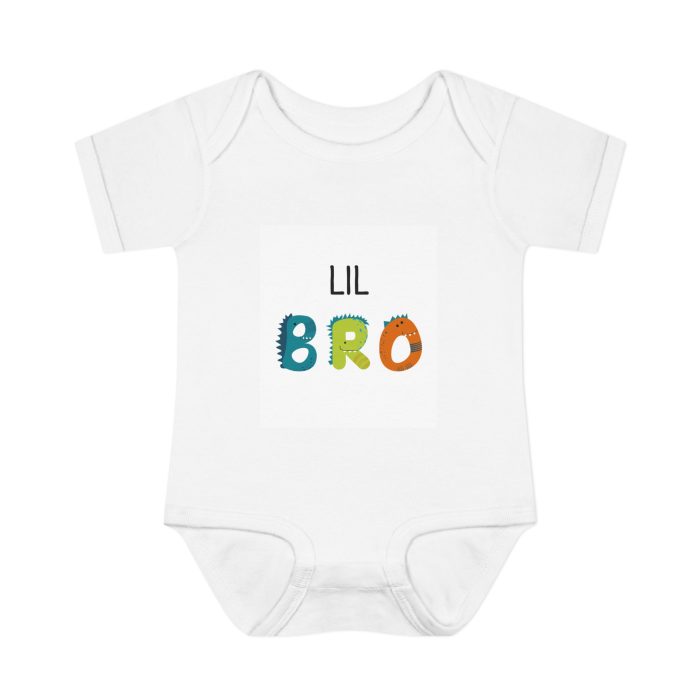 Cute Infant Baby Bodysuit - 'Lil Bro' - Image 3