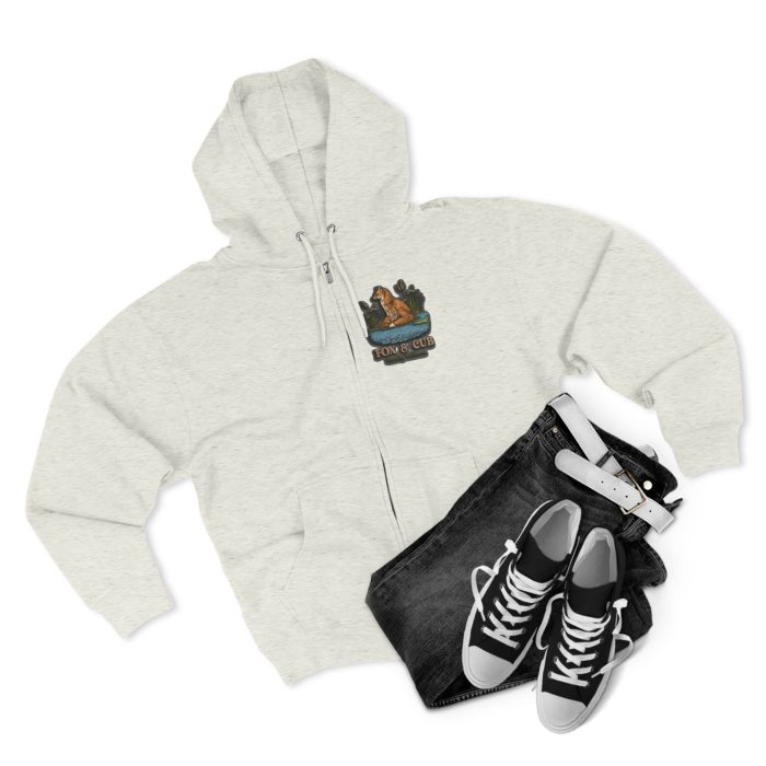 Adventurous Fox & Cub Zip Hoodie, Cozy Unisex Sweatshirt - Image 15