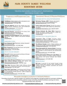 Napa County Family Wellness Guide
